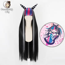 100cm Danganronpa Trigger Happy Havoc Mioda Ibuki Cosplay Wig Long straight Synthetic Hair Wigs For Halloween Mix black Color 2024 - buy cheap
