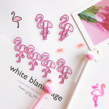 5Pcs/lot Cute Pink Flamingo Bookmark Planner Paper Clip Metal Material Notes Letter Clamp for Book Stationery Office Supplies 2024 - buy cheap