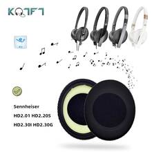 Kqtft 1 par de almofadas para fones de ouvido, substituição de amortecedores para sennheiser hd2.01 hd2.20s hd2.30i hd2.30g, protetor de ouvido 2024 - compre barato