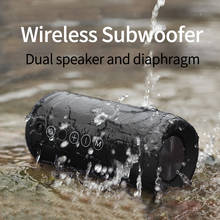 Altavoz portátil inalámbrico con Bluetooth, dispositivo resistente al agua, TWS, controladores duales, sonido estéreo, compatible con USB/AUX/Radio FM/TF/llamada con manos libres 2024 - compra barato