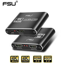 FSU HDMI-compatible Splitter 4K HDCP Full HD Video HDMI-compatible Switch Switcher 1in2 Out Amplifier Dual Display For PS3 Xbox 2024 - buy cheap