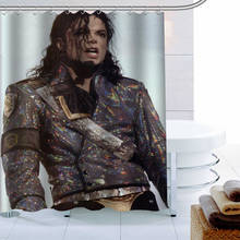 Cortina de ducha moderna de Michael Jackson, tejido de poliéster 100% personalizado, impermeable con gancho, 03-18 2024 - compra barato