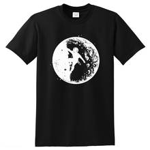 Camiseta con estampado de astronauta y escalada espacial para hombre, camisa de tela cómoda con cuello redondo, 100% algodón 2024 - compra barato