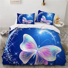 duvet cover set pillowcase euro 2.0 1.5 family for home 3D luxury bed linen Bedding set  bedclothes 7 piece butterfly 2024 - buy cheap