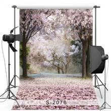 Fondo de flores rosas, cerezo, manzana, árbol, impresión por ordenador de alta calidad, telón de fondo para boda 2024 - compra barato