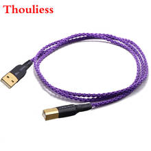 Thouliess-Cable de Audio USB A B HIFI, DAC A-B 7N OCC, USB Digital Chapado en plata 2,0, tipo A B, macho, bricolaje 2024 - compra barato