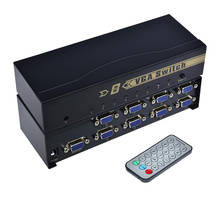 8 Port VGA Switch Box HD Video Computer Host Display Sharer Converter 8 in 1 out With Remote Control Switching 2024 - buy cheap
