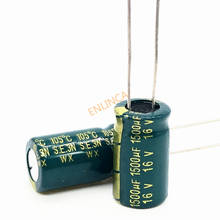 100pcs/lot 16v 1500uf 10*20 High-frequency Low-impedance High Frequency Low Impedance Aluminum Electrolytic Capacitor 1500uf 16v 2024 - buy cheap