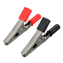 2Pcs Red Black Alligator Clips Clamp to 4mm Banana Female Jack Test Adapter 2024 - buy cheap