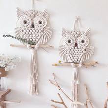 Bohemia Style Owls Dream Catchers Handmade Cotton Macrame Wall Hanging Macrame Kids Room Decoration Owl Tapestry 2024 - buy cheap