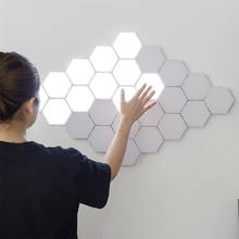 Lâmpada de parede led design moderno, arandela criativa, montagem modular, lâmpada de parede com toque helios, lâmpada quântica, luzes de parede 2024 - compre barato