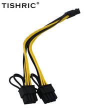 TISHRIC-Cable de alimentación PCI-e GPU de 6 pines a 8 pines, Cable de alimentación hembra a macho para minero, máquina de minería, tarjeta gráfica PCIe Express 2024 - compra barato