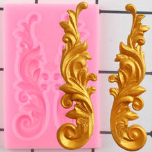 3D Barque Scroll Relief Silicone Molds Leaves Cake Border Fondant DIY Cake Decorating Tools Candy Clay Chocolate Gumpaste Moulds 2024 - buy cheap