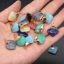 5 Pieces Natural Stone Pendants Quartz Charms for DIY Jewelry Making Necklace Bracelets Size 18x22mm 2024 - buy cheap