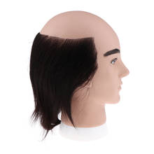 7.9’’ Human Hair Male Mannequin Head Hairdresser Braiding Weaving Cutting Training Manikin Cosmetology Doll Head 2024 - buy cheap