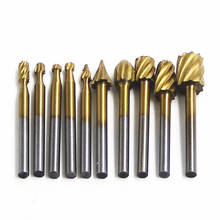 10pcs Set HSS Titanium Dremel Routing Rotary Milling Rotary File Cutter Wood Carving Carved Knife Cutter Tools Accessories 2024 - buy cheap