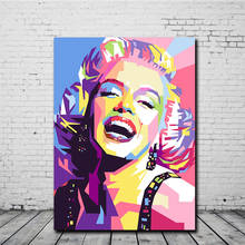 Colorful Marilyn Monroe Canvas Painting Portrait Abstract Posters And Prints Canvas Wall Art Pictures For Living Room Home Decor 2024 - buy cheap