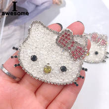 DIY Cartoons lovely Cat Bridal Wedding Party Shoes Accessories For high Heels Shoes Rhinestone Shoe Decorations Shoe flower 2024 - buy cheap