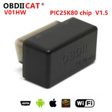 OBDIICAT 100 шт. WIFI Elm327 V1.5 OBD2 Диагностический интерфейс V01HW/V01HW-1 сканер авто инструмент автомобильный Стайлинг считыватель кода Android/IOS 2024 - купить недорого