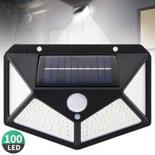 100 LED Solar Power Light 3 Modes 270 Degree Angle Illumination Motion Sensor Wall Lamp Outdoor Waterproof Garden Yard Lamps 2024 - buy cheap