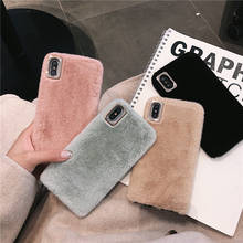 Warm Cute Solid Color Soft Fluffy Girly Case For iPhone 11 Pro X XS Max XR 8 7 6 6s Plus Plush Fur Silicone TPU Furry Back Cover 2024 - buy cheap