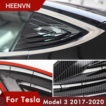 Heinvn-borracha de painel para janela traseira, acessório 2020 de fibra de carbono para tesla model 3 2024 - compre barato