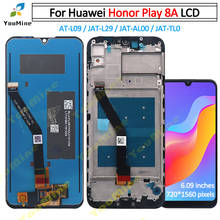 Pantalla LCD para Huawei Honor Play 8A, montaje de JAT-L09 de digitalizador con Sensor de pantalla táctil con marco de repuesto para Honor 8a 2024 - compra barato
