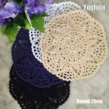 Handmade Round cotton placemat cup coaster mug tablecloth wedding table place mat cloth lace Crochet tea coffee doily dish pad 2024 - buy cheap