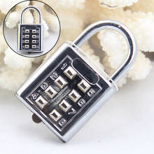 1PCS Silver New Style 4 Digit Push Button Combination Padlock Number Luggage Travel Code Lock Travel Accessories 2024 - buy cheap