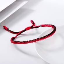 Pulseiras trançadas artesanais, de nó ajustável, corda de trançado, fina, bracelete para mulheres, homens, joias, berloque para melhor amigo, presente 2024 - compre barato