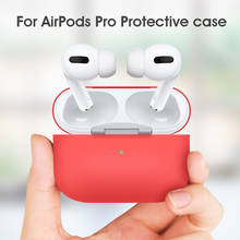 Защитный чехол для AirPods Pro, сплошной цвет, простота, мягкий силиконовый, амортизирующий, аксессуары для AirPods 2024 - купить недорого