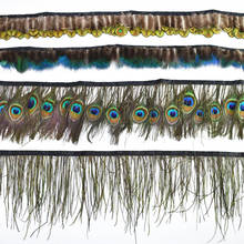 Peacock Feather Trim Fringe Ribbon Feathers for Crafts feathers for jewelry making Wedding Feathers Decoration carnaval plumas 2024 - buy cheap