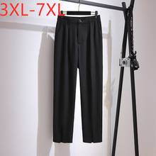 New 2021 Ladies Spring autumn Plus Size Formal Pants For Women Large Loose Black Long Official Trousers 3XL 4XL 5XL 6XL 7XL 2024 - buy cheap