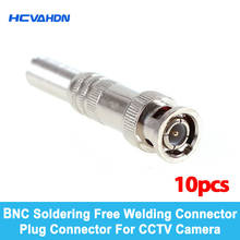 10Pcs CCTV RG-59 Male BNC Connector To Coaxial Cable BNC Connector For AHD CVI TVI Camera 2024 - buy cheap