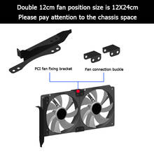 Dual Fans Mount Rack Cooling Heatsink Bracket For Graphics Video Car Mount Dual Cooling Fan Bracket Fan Connectors Screws 2024 - buy cheap