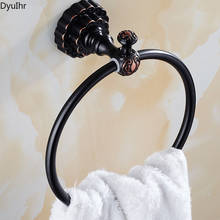 European style black retro carved towel ring bathroom wall simple towel rack bathroom accessories DyuIhr 2024 - buy cheap