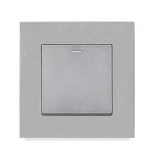 Interruptor de luz de pared con Panel de plástico, pulsador de luz gris de 1, 2, 3 y 4 entradas, 1 o 2 vías, estilo Simple PC, Jim DuDu, 10A / 16A 2024 - compra barato