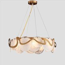 Post-modern American net red living room art chandelier light luxury simple glass dining room bedroom study model chandelier 2024 - buy cheap