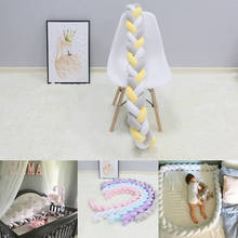 Parachoques para cama de bebé, cojín con nudo trenzado, Protector de cuna, decoración de habitación, 1M/2M/3M 2024 - compra barato