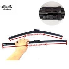 Frete grátis 2 pçs/lote Wiper blades para 2012-2017 Audi A6 C7 4G 26 "+ 20" acessórios do carro do Carro De Borracha Macia Pára Wiper blades 2024 - compre barato