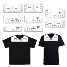T Shirt Ruler V Neck Alignment Tool Tee Designing Guide Tool 8Pcs 2024 - buy cheap