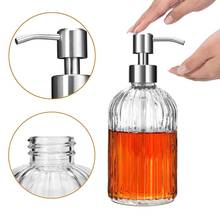 Dispensador de jabón líquido para ducha, botella vacía de vidrio para champú, 400ml 2024 - compra barato