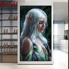 5D DIY Diamond Embroidery Fantasy art, elf girl Picture Of Rhinestone Diamond Painting Cross Stitch Mosaic New Arrival Wall Art 2024 - buy cheap