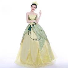 Custom made Top Quality Tiana Cosplay Tiana Princess Costume Halloween Party Dress 2024 - buy cheap