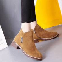 Women  Boots Suede Autumn Winter Warm Plush Fur Shoes Woman Feminina Female Motorcycle Ankle Boots Women Botas 678 2024 - buy cheap