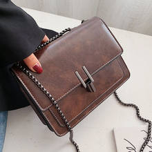 Simple Fashion Chain Vintage Leather Crossbody Bags for Women 2021 Lock Luxury Shoulde Bag Female Travel Handbags and Purses 2024 - buy cheap