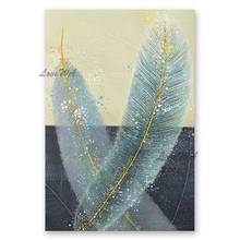 Modern Home Wall Decor Panel Art 100% Hand-painted Abstract Feather Oil Painting Wall Hanging Picture Unframed Canvas Artwork 2024 - buy cheap