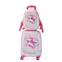 Maleta con carrito de dibujos animados para niños, de 13 pulgadas de mochila bonito conjunto, para llevar equipaje rodante de 18 pulgadas, valise de viaje 2024 - compra barato