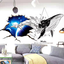 Abstract Painted Whale Wall Sticker DIY PVC Decals Removable Vinyl Posters Wall Art Home Decoration 2024 - buy cheap