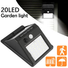 20LED solar powered LED sensor Motion Sensor Wall lamp waterproof outdoor Garden street wall night light security led lamp 2024 - buy cheap